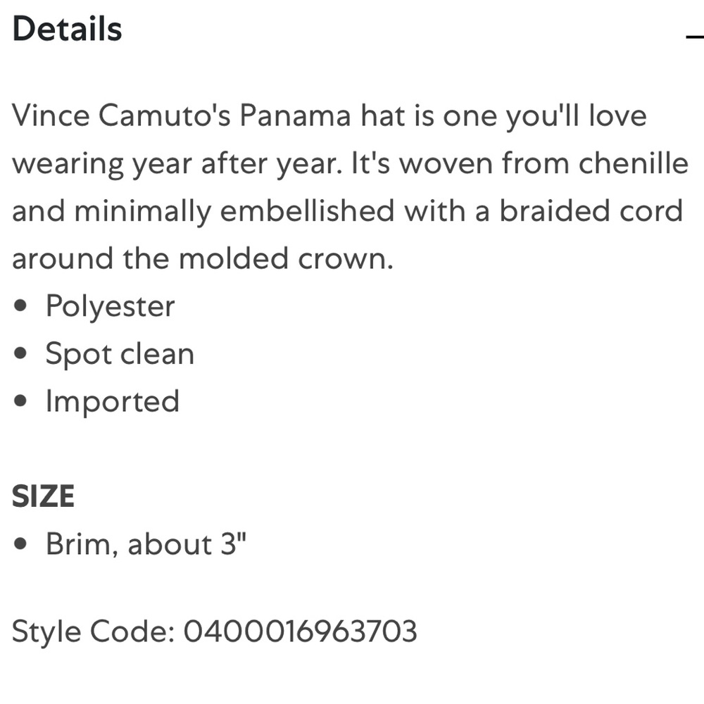 Vince Camuto Winter White Chenille Panama Hat - Picture 4 of 4